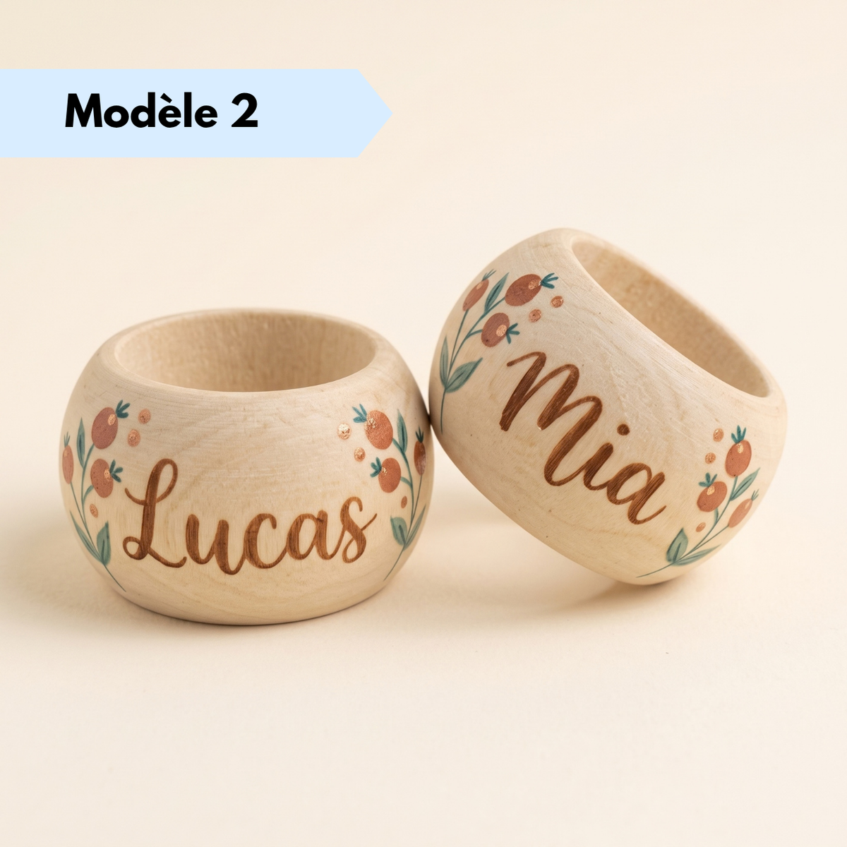 Rond de serviette personnalisable pour mariage et événement
