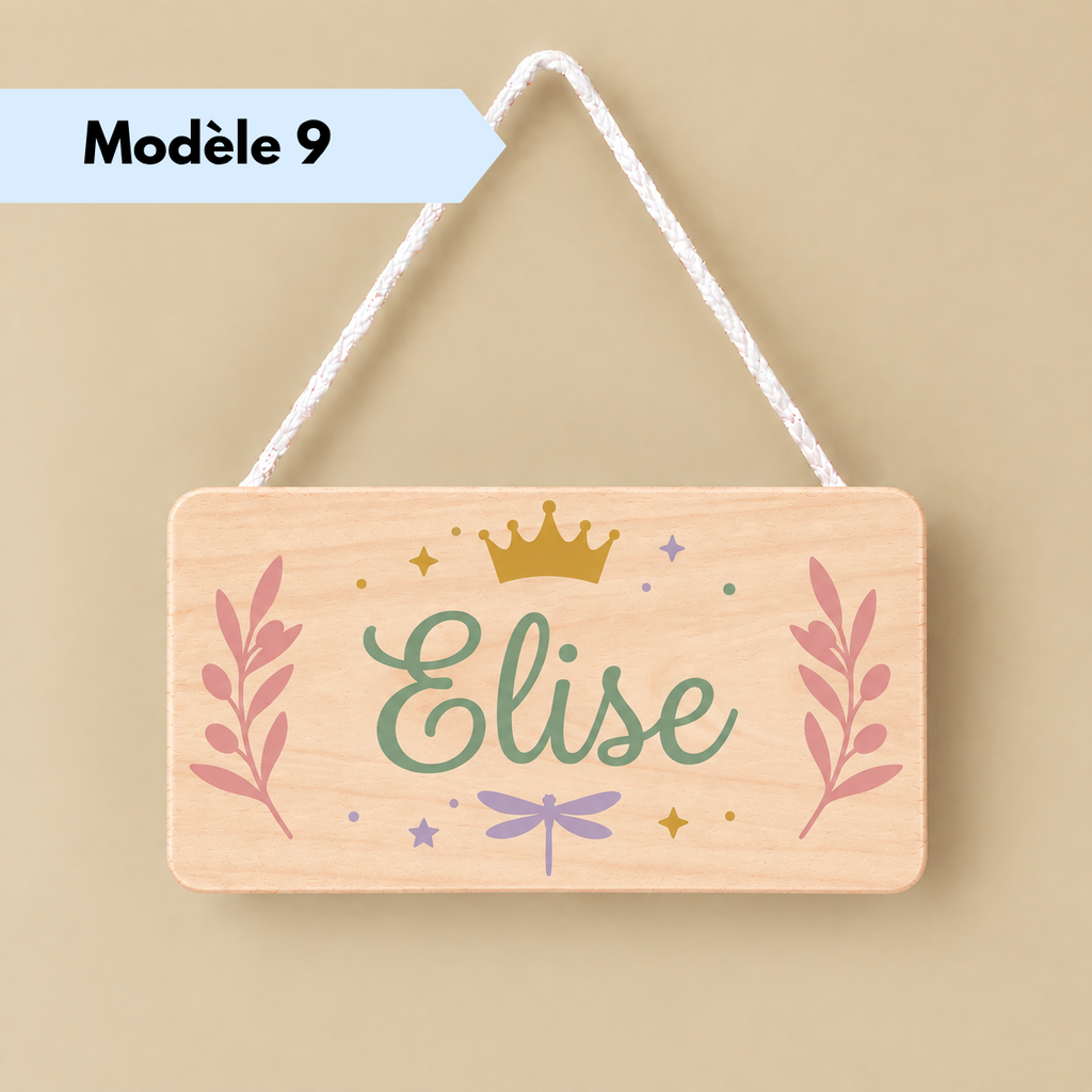 Décoration murale prénom personnalisée en bois pour chambre bébé