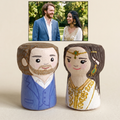 Figurines de couple personnalisées fabriquées à la main en bouchon de liège